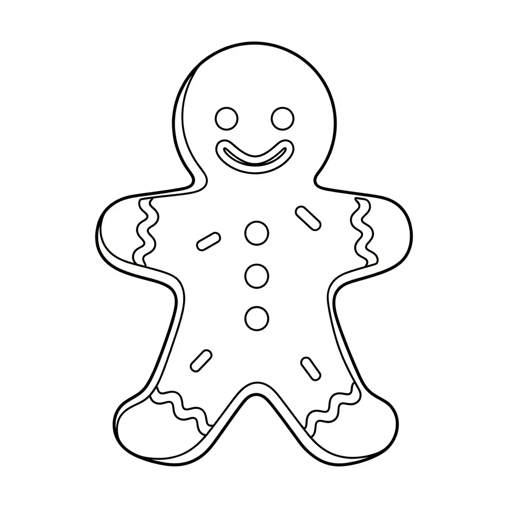 Hombre de Jengibre 18 para colorear para imprimir para niño de 7 años