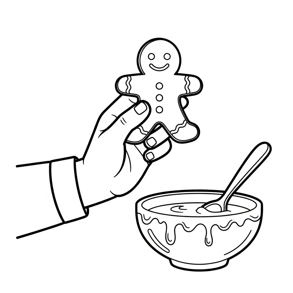 Hombre de Jengibre 19 para colorear gratis