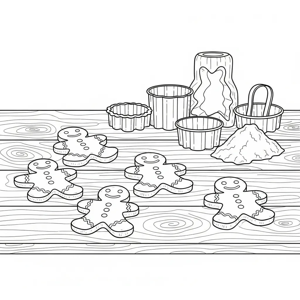 Hombre de Jengibre 8 para colorear gratis para imprimir