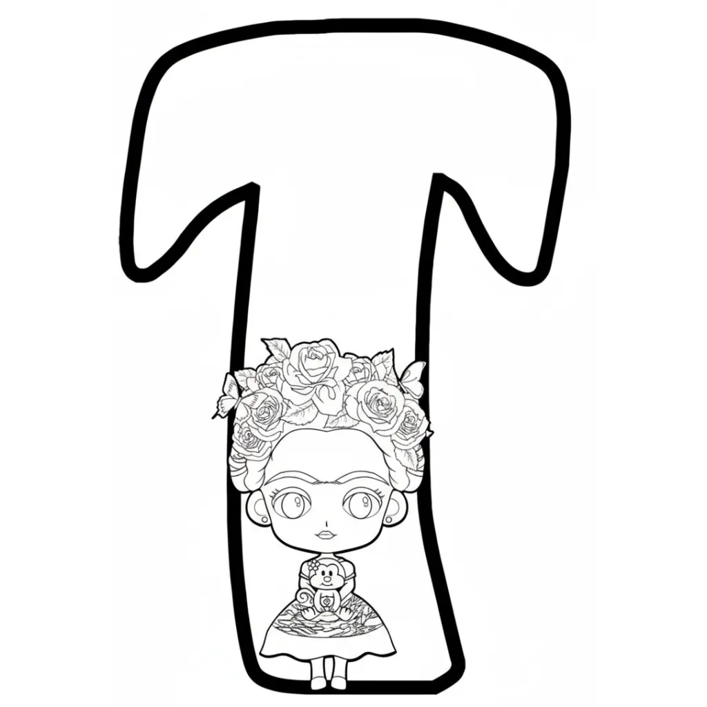 Letras Andalucia 1 para colorear y dibujo para imprimir