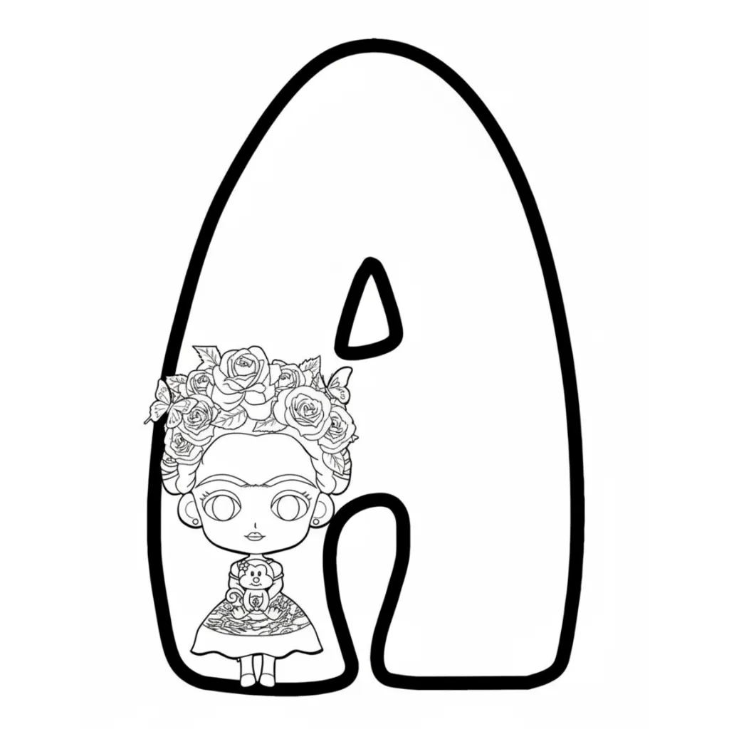 Letras Andalucia 4 para colorear y recortar para imprimir