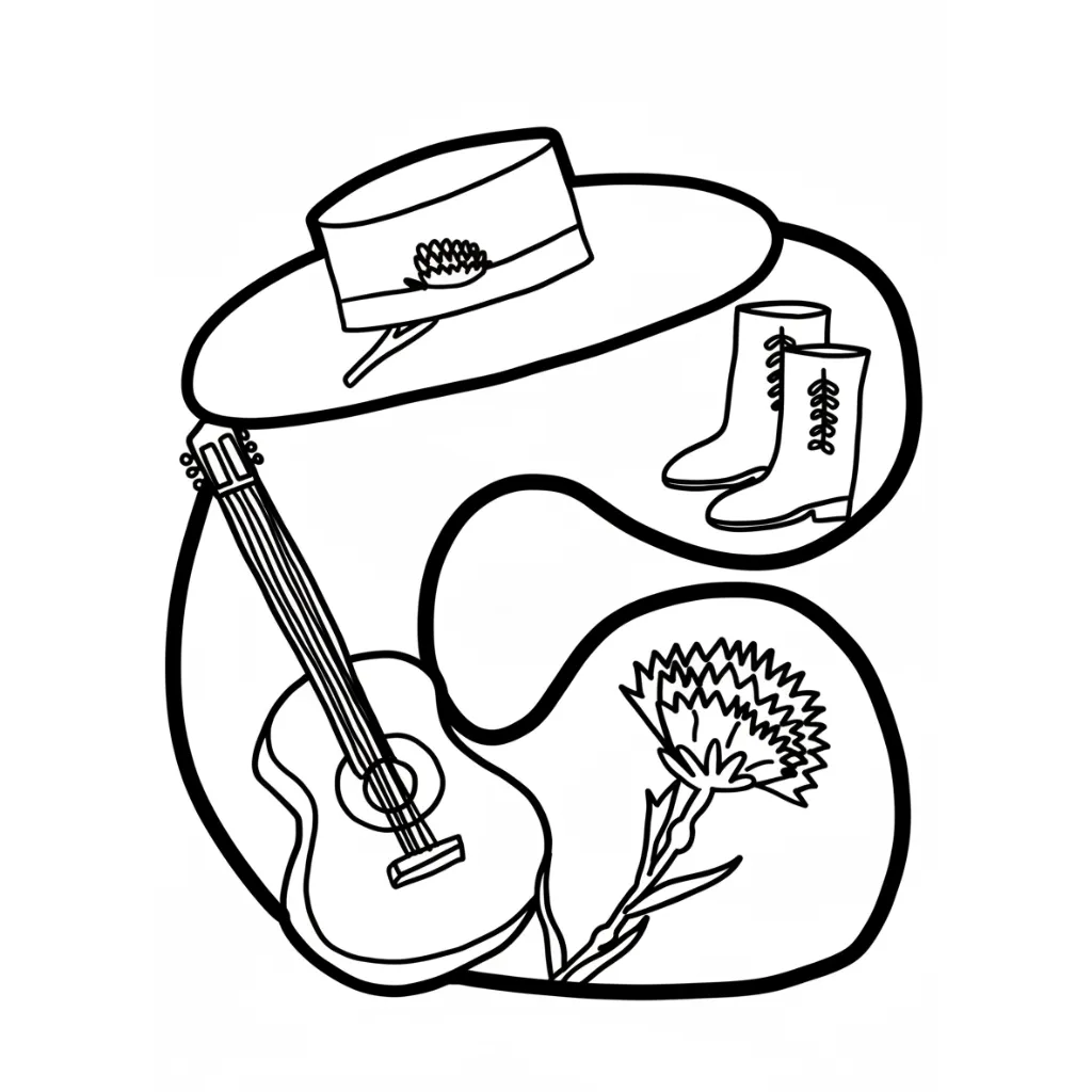 imagen para colorear Letras Andalucia 7 niño