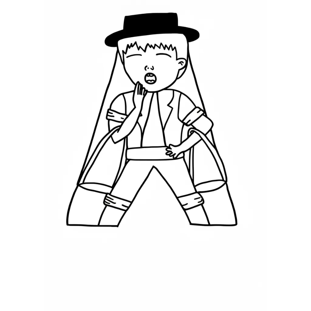 Letras Andalucia 8 para colorear para imprimir para niño de 12 años