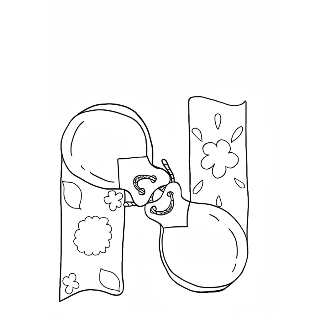 Letras Andalucia 9 para colorear en línea para niño