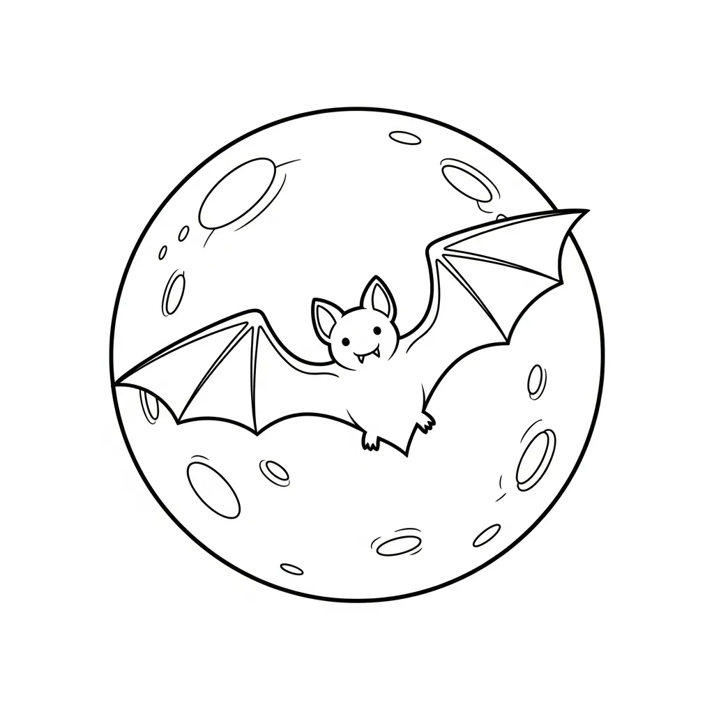 Murciélagos en Halloween 10 para colorear para imprimir gratis pdf