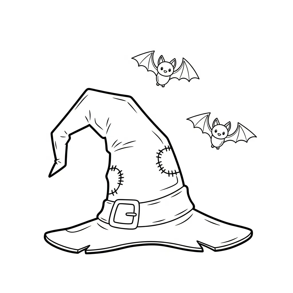 Murciélagos en Halloween 4 para colorear para niño de 8 años