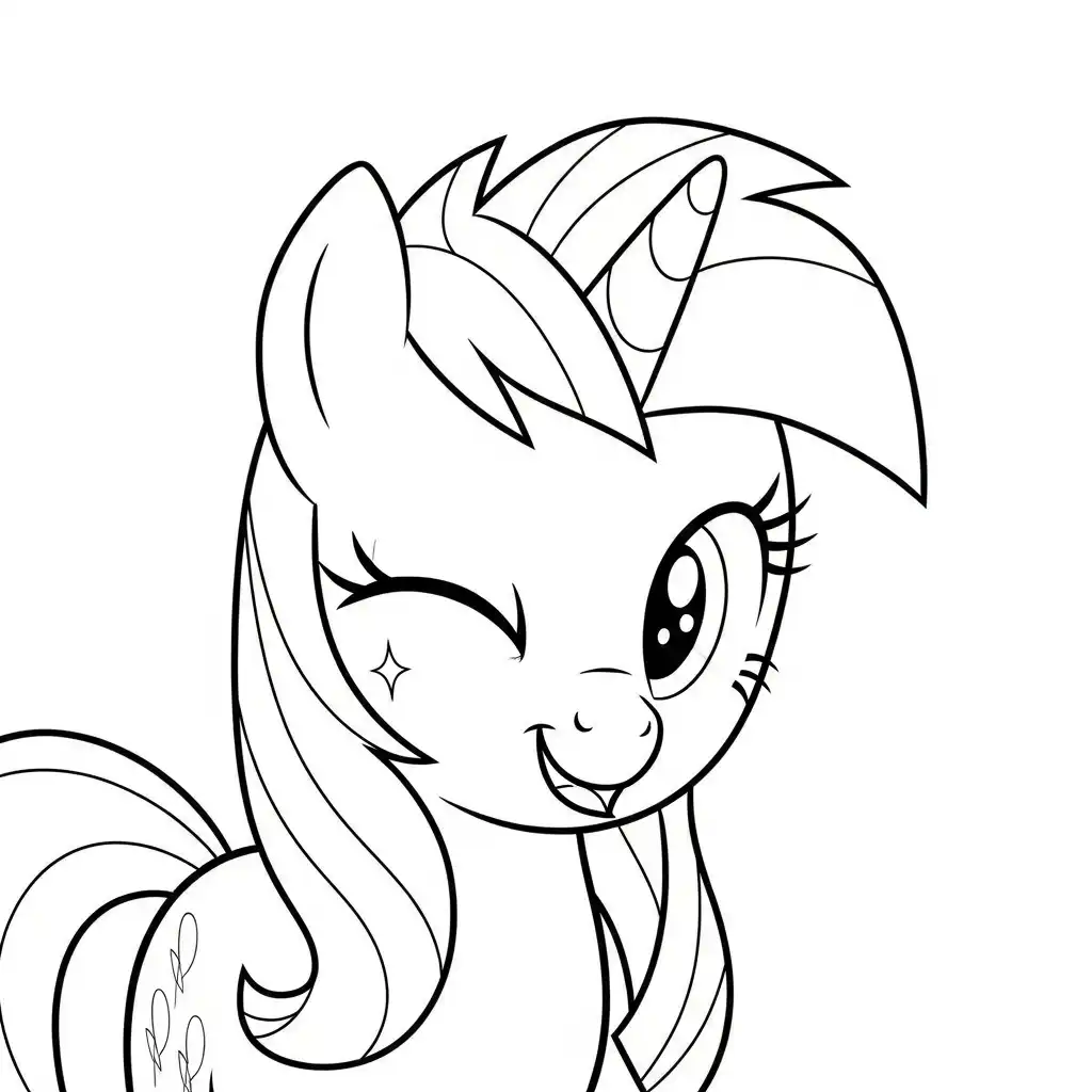 My Little Pony para colorear y recortar para imprimir gratis