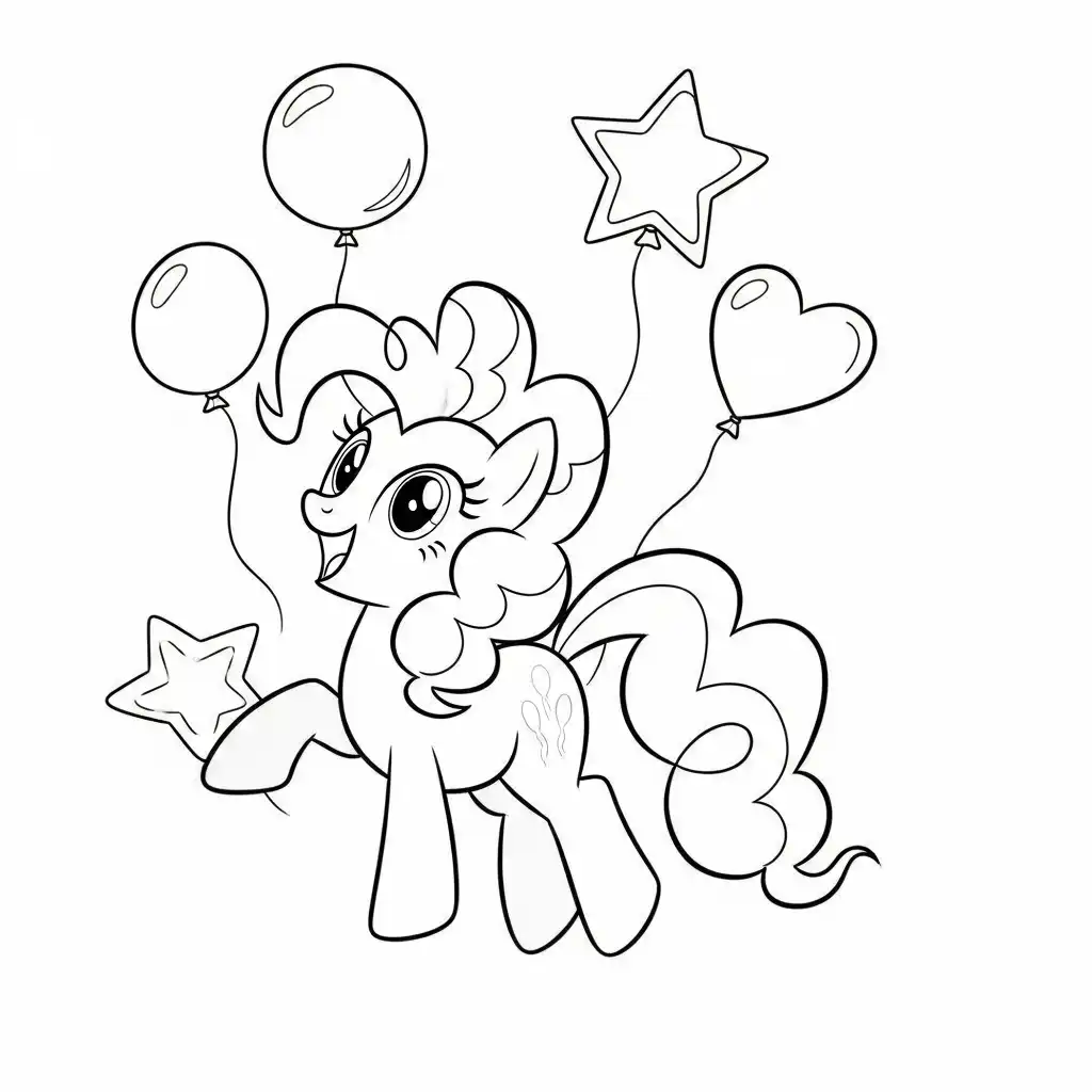 My Little Pony para colorear educativo para niño