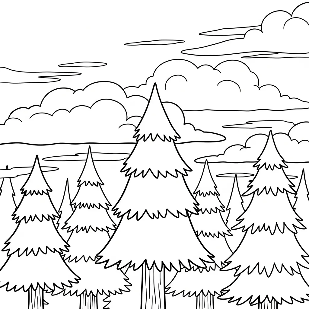 Nubes 1 para colorear para niño para imprimir gratis