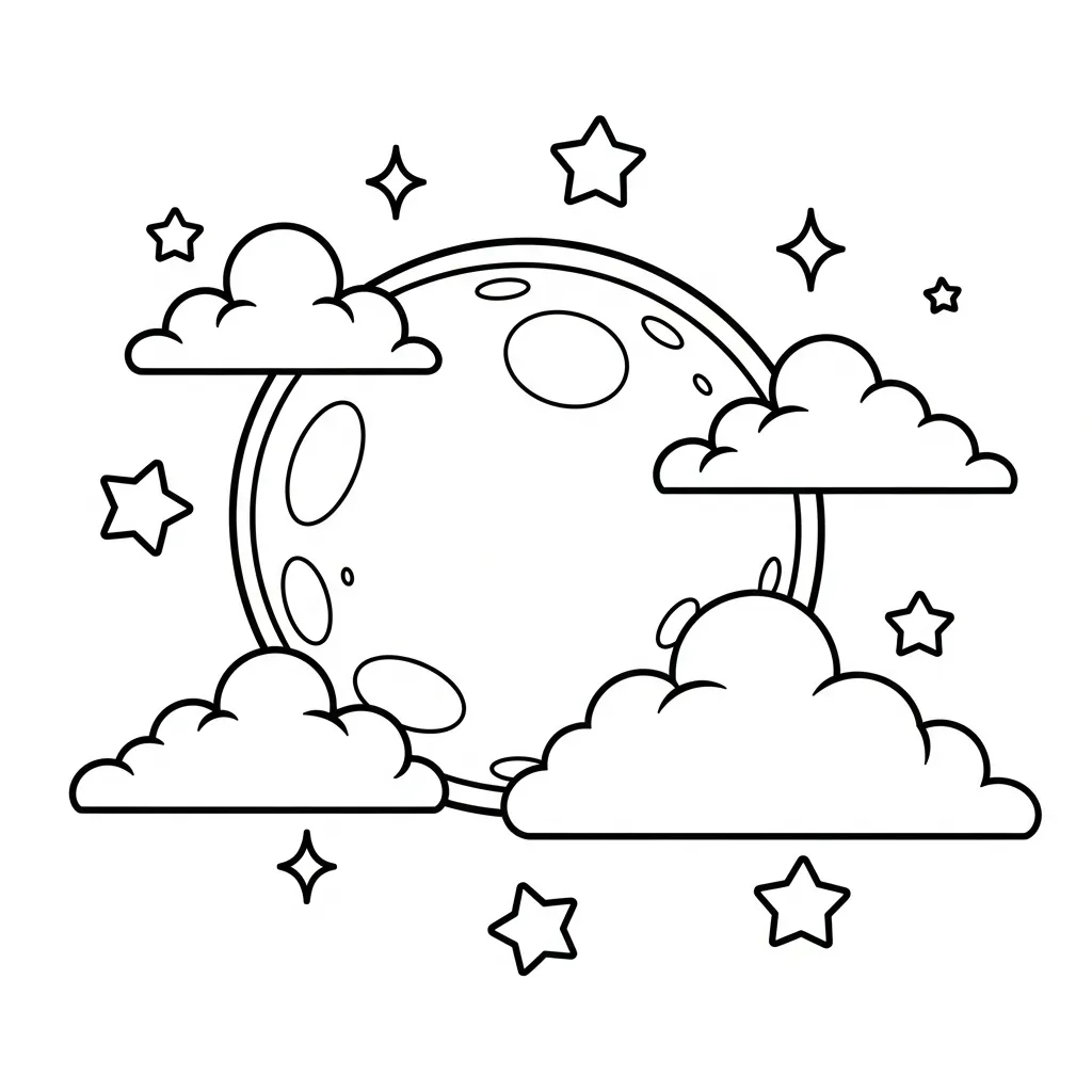 Nubes 10 para colorear para primaria