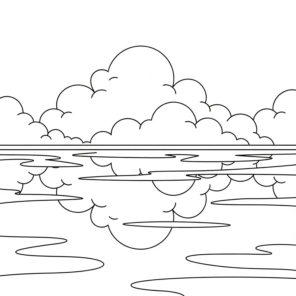 Nubes 11 para colorear para imprimir gratis