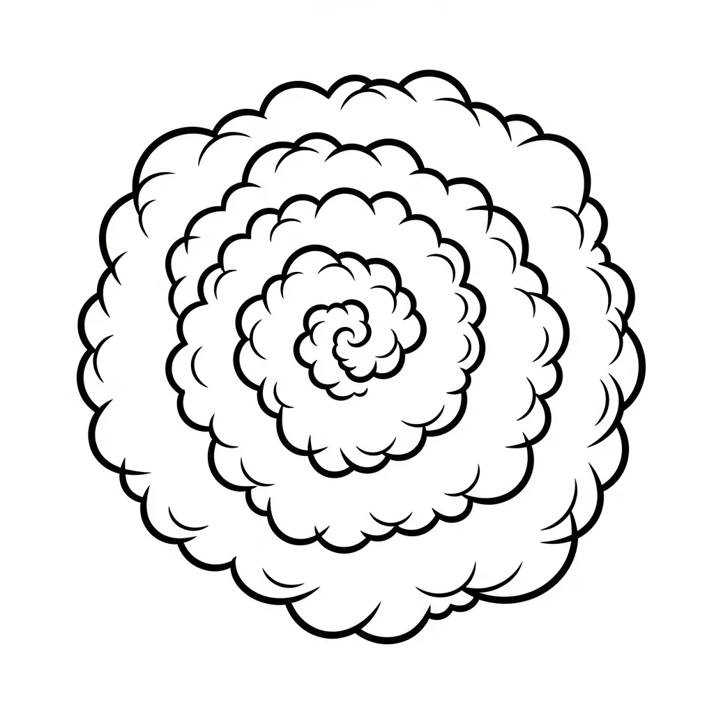 Nubes 12 para colorear para niño de 10 años