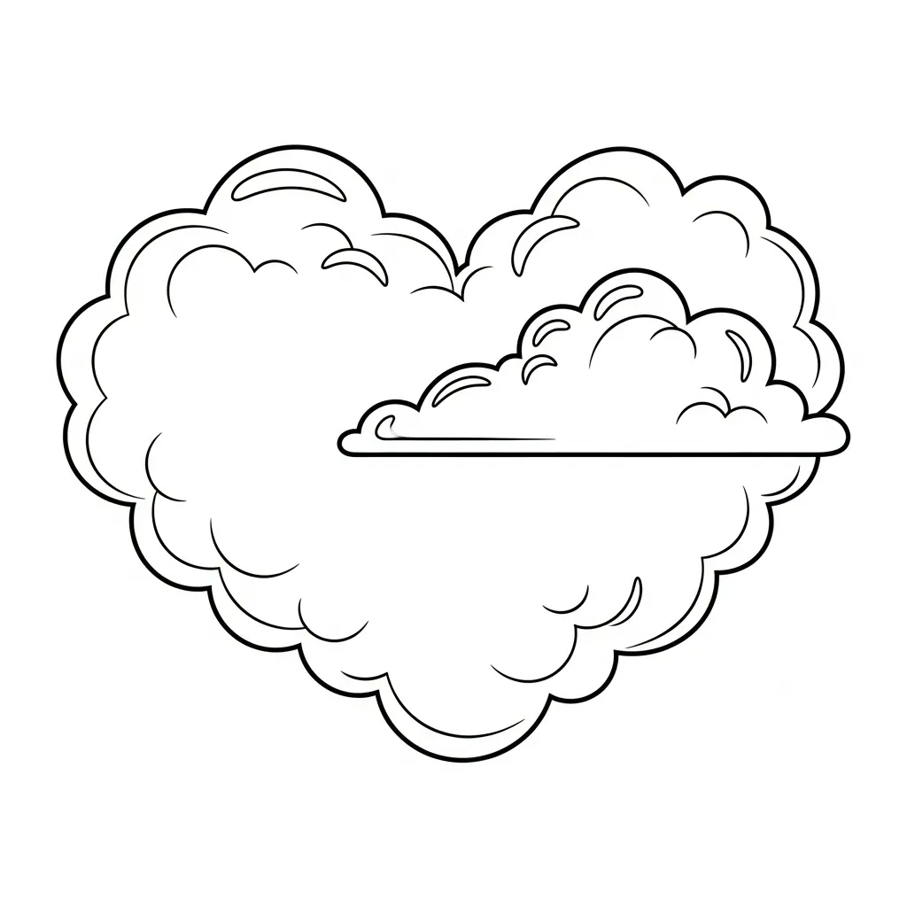 Nubes 17 para colorear de para niños