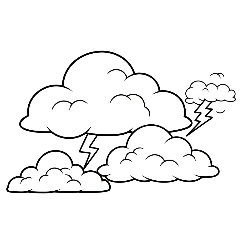 Nubes 18 para colorear para imprimir gratis