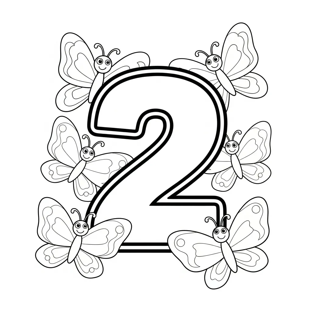 Numero 2 12 para colorear para imprimir pdf gratis