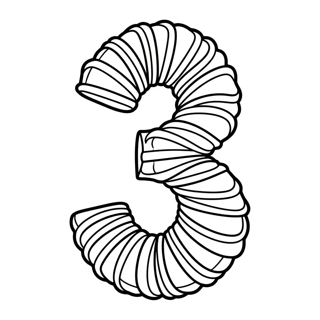 Numero 3 para colorear para niños para imprimir