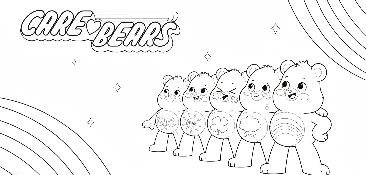 Ositos Cariñositos para colorear para imprimir para niño de 10 años 1