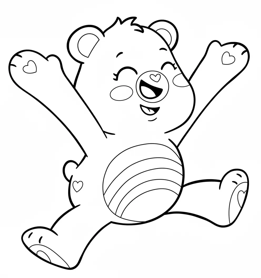 Ositos Cariñositos para colorear para bebé para imprimir