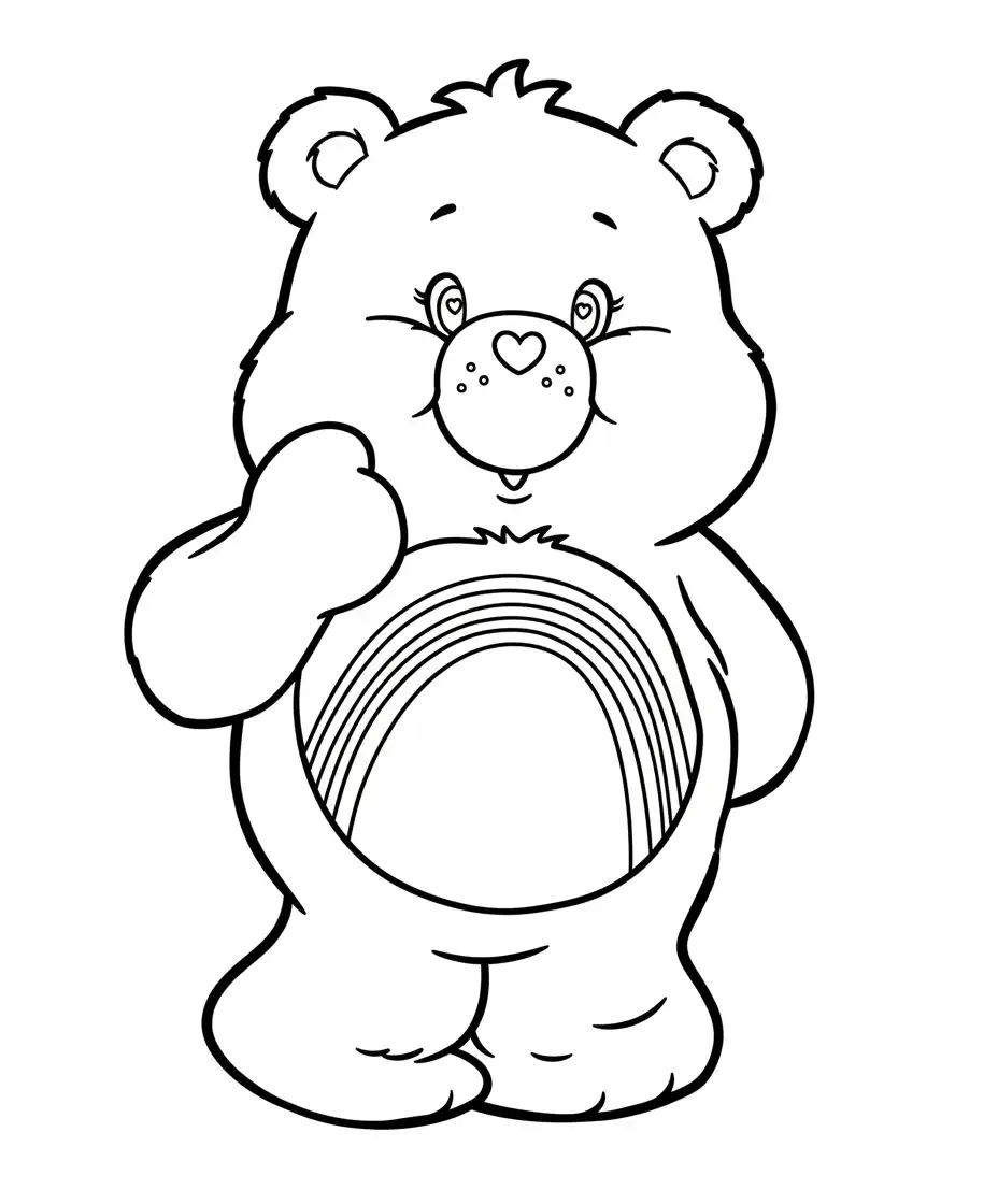 Ositos Cariñositos para colorear para niños para imprimir