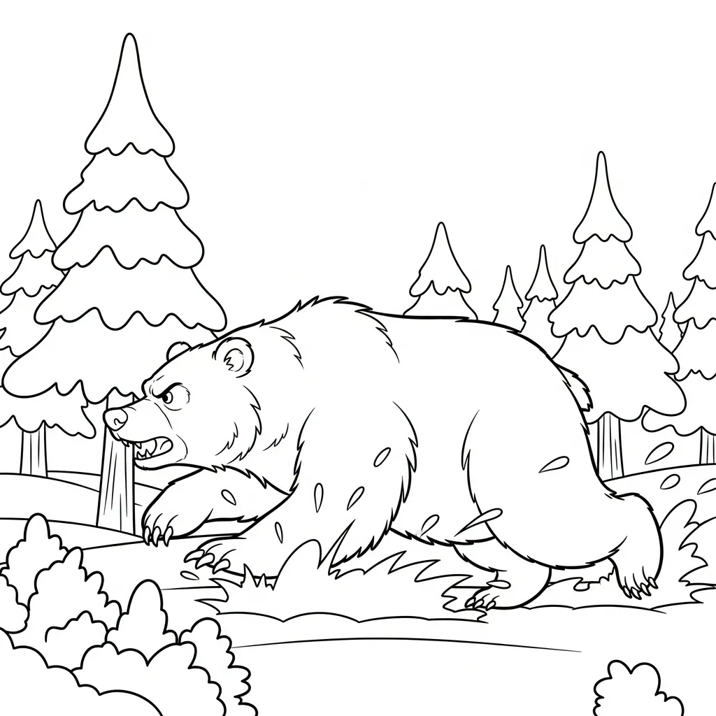 Osos 12 para colorear para imprimir para niño de 9 años