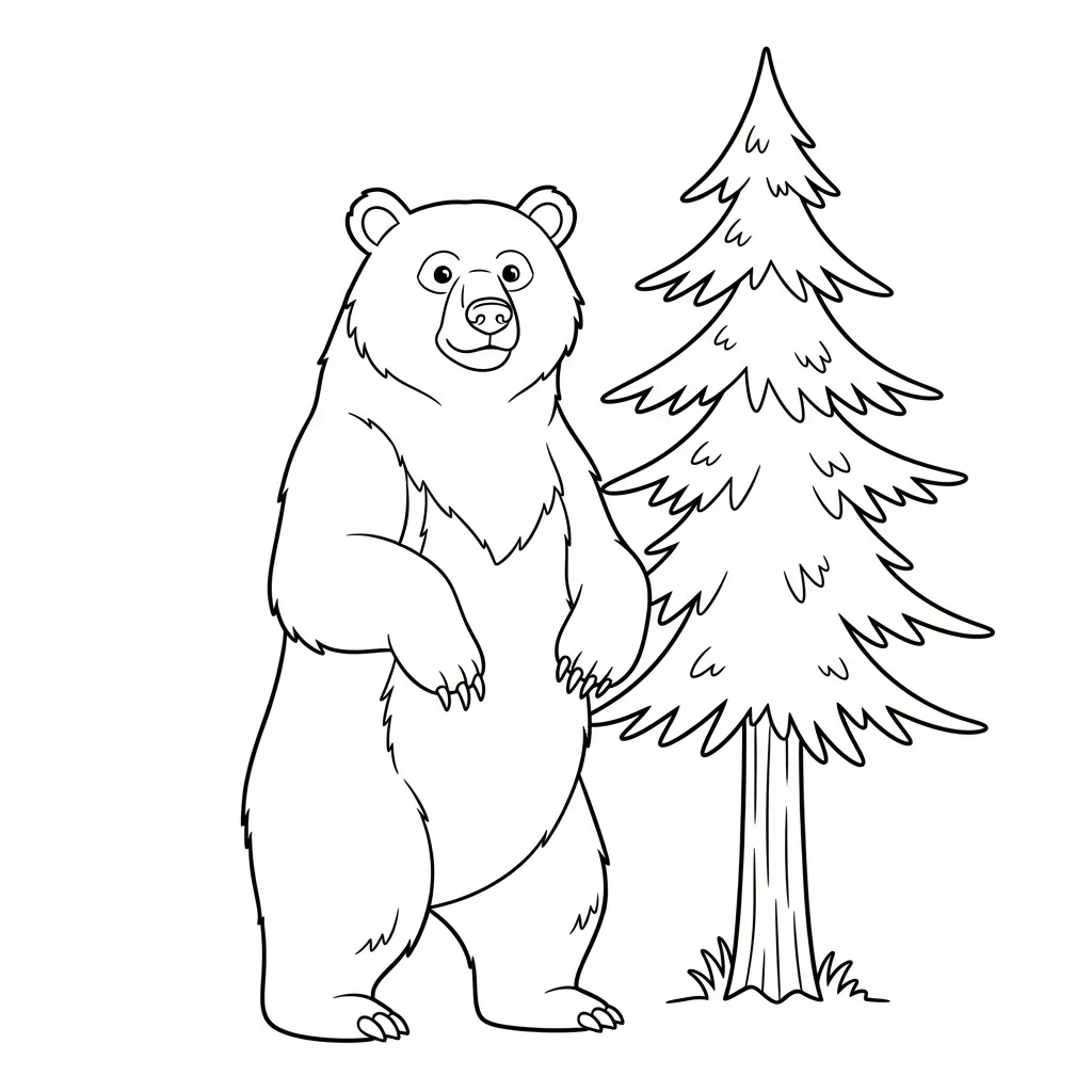 Osos 6 para colorear y recortar para imprimir gratis