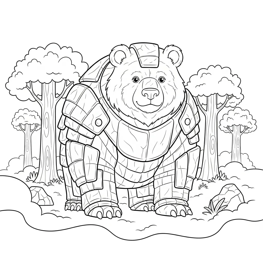 Osos 7 para colorear para niños para descargar