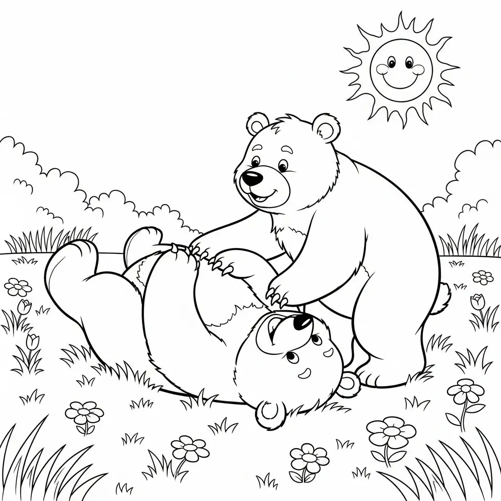 imprimir Osos 8 para colorear gratis