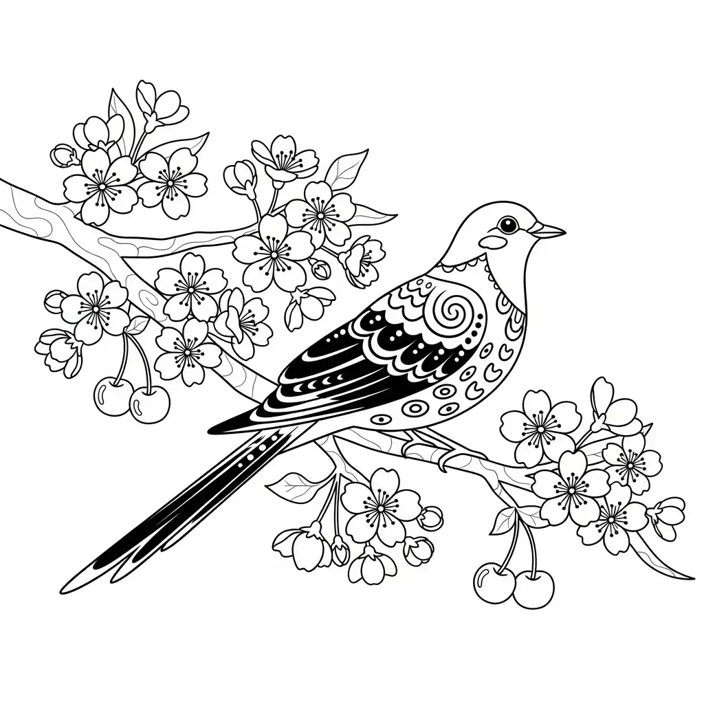 Pájaro para colorear y recortar