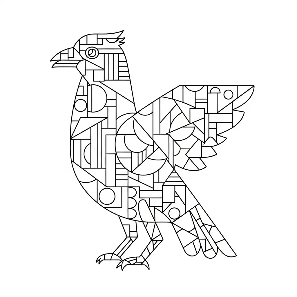 imagen de Pájaro para colorear para niño