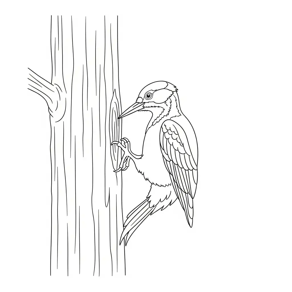 Pájaro para colorear para niño