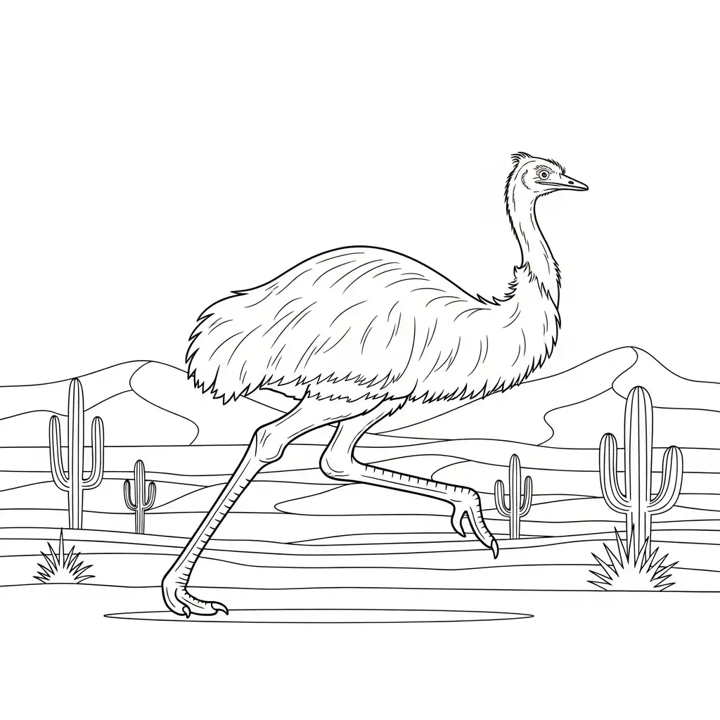 Pájaro para colorear educativo para niño