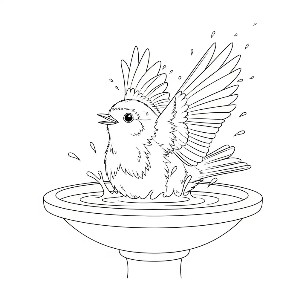Pájaro para colorear para imprimir para niño de 10 años