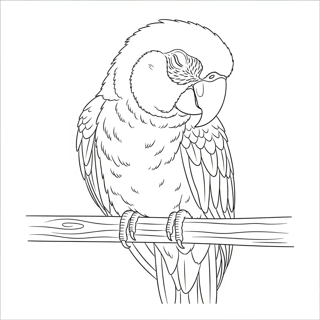 Pájaro para colorear para bebé para imprimir