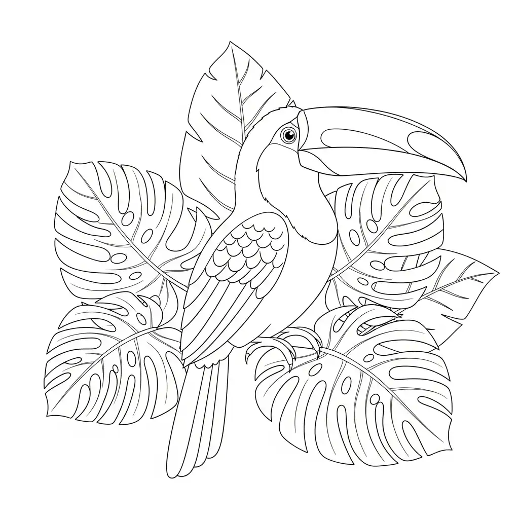 Pájaro para colorear y recortar para imprimir gratis