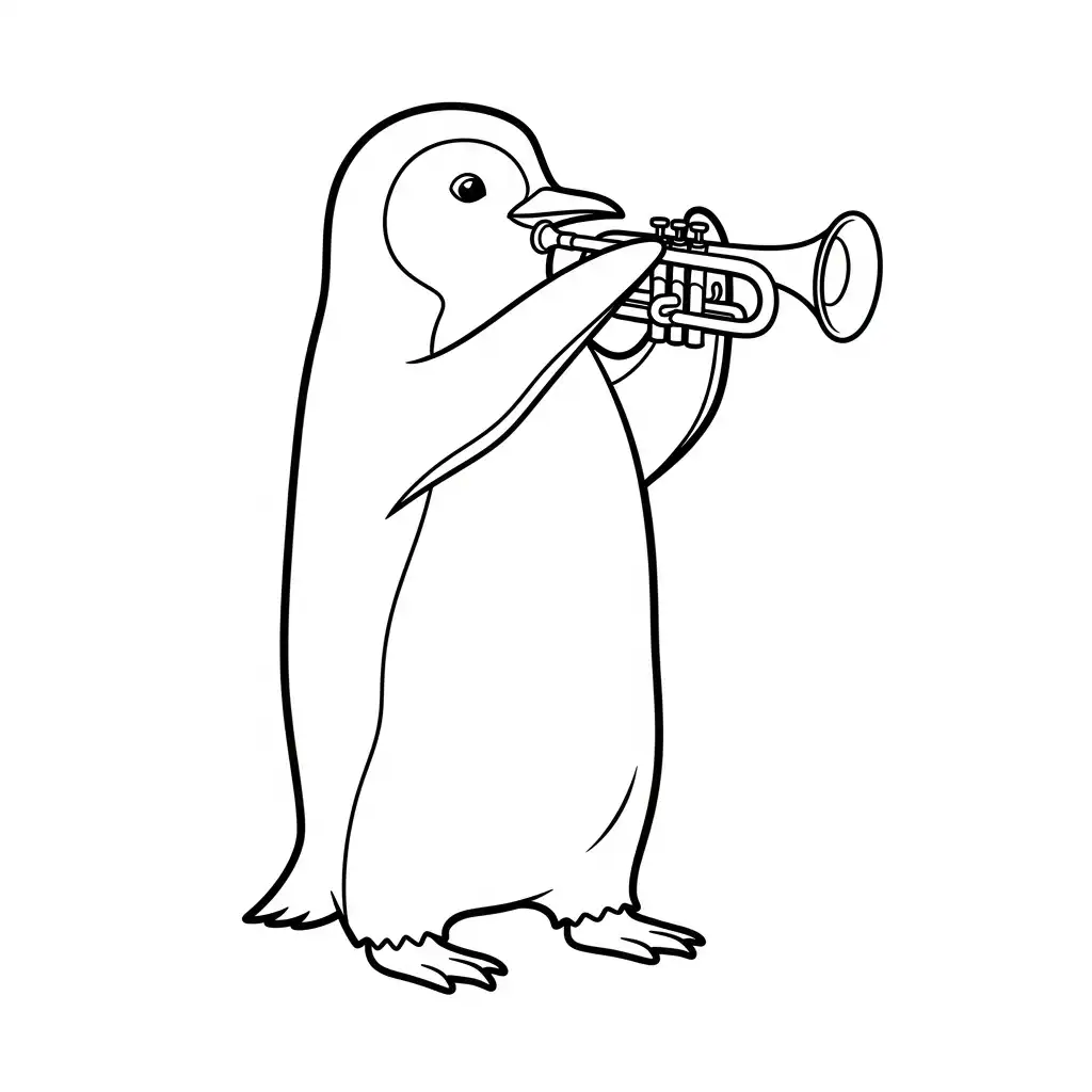 imprimir Pingüino para colorear