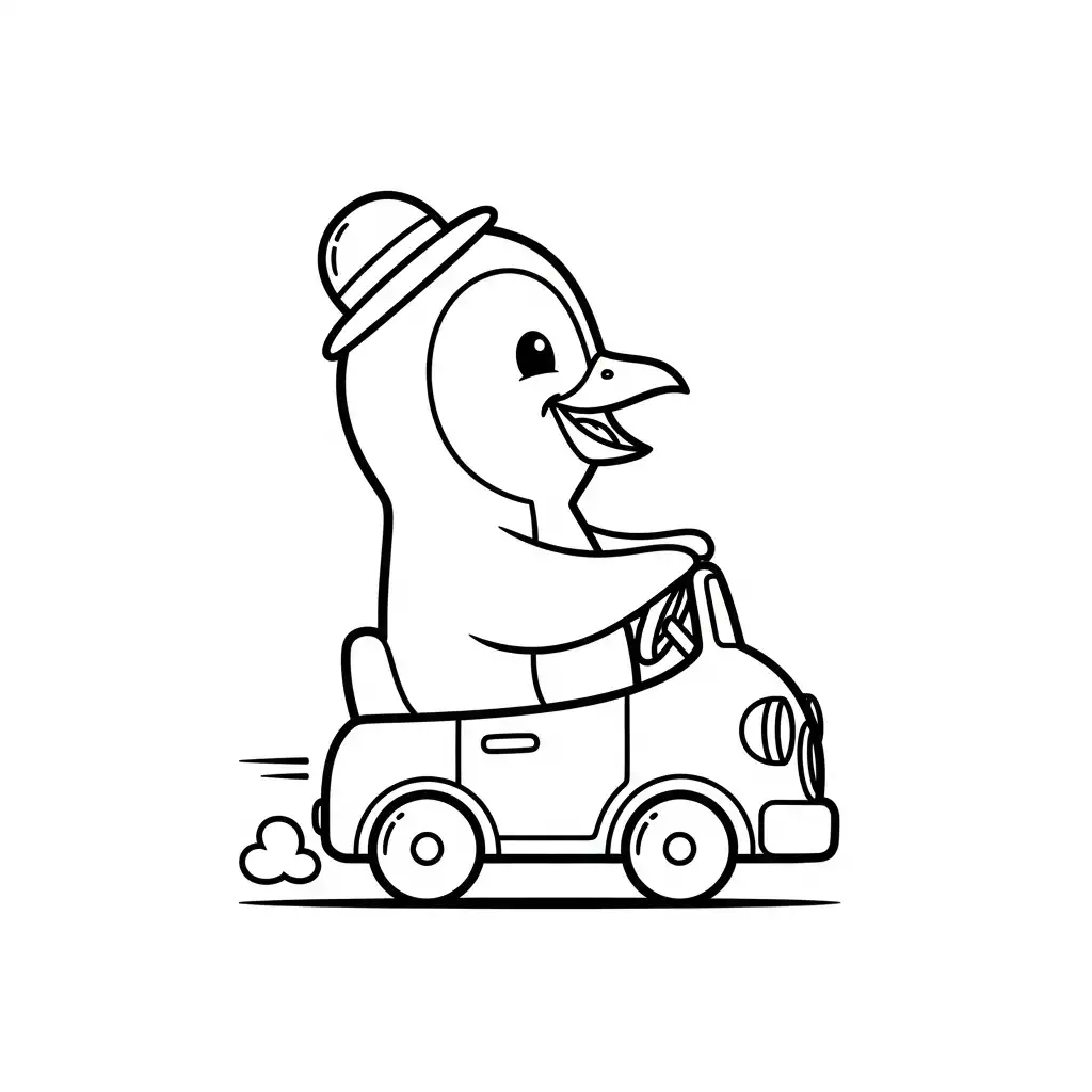 Pingüino para colorear para descargar