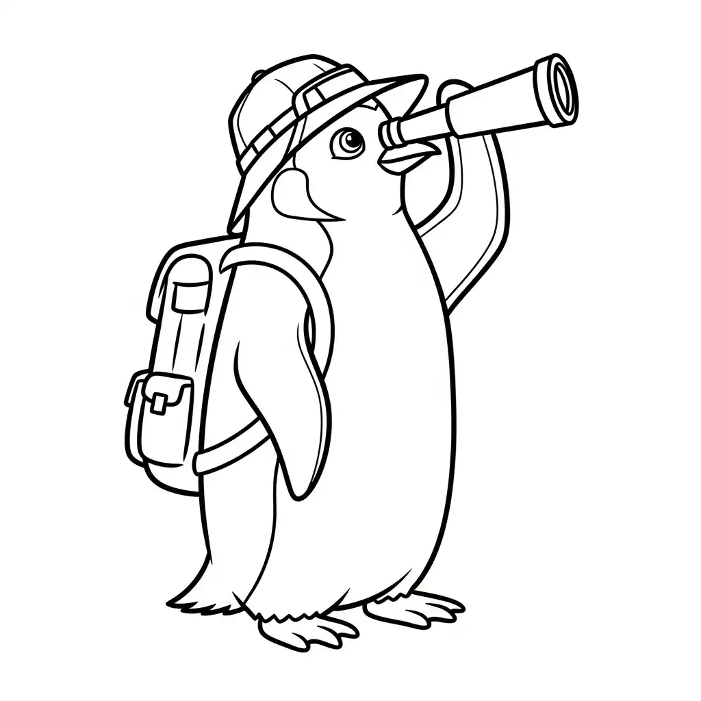 Pingüino para dibujar e imprimir