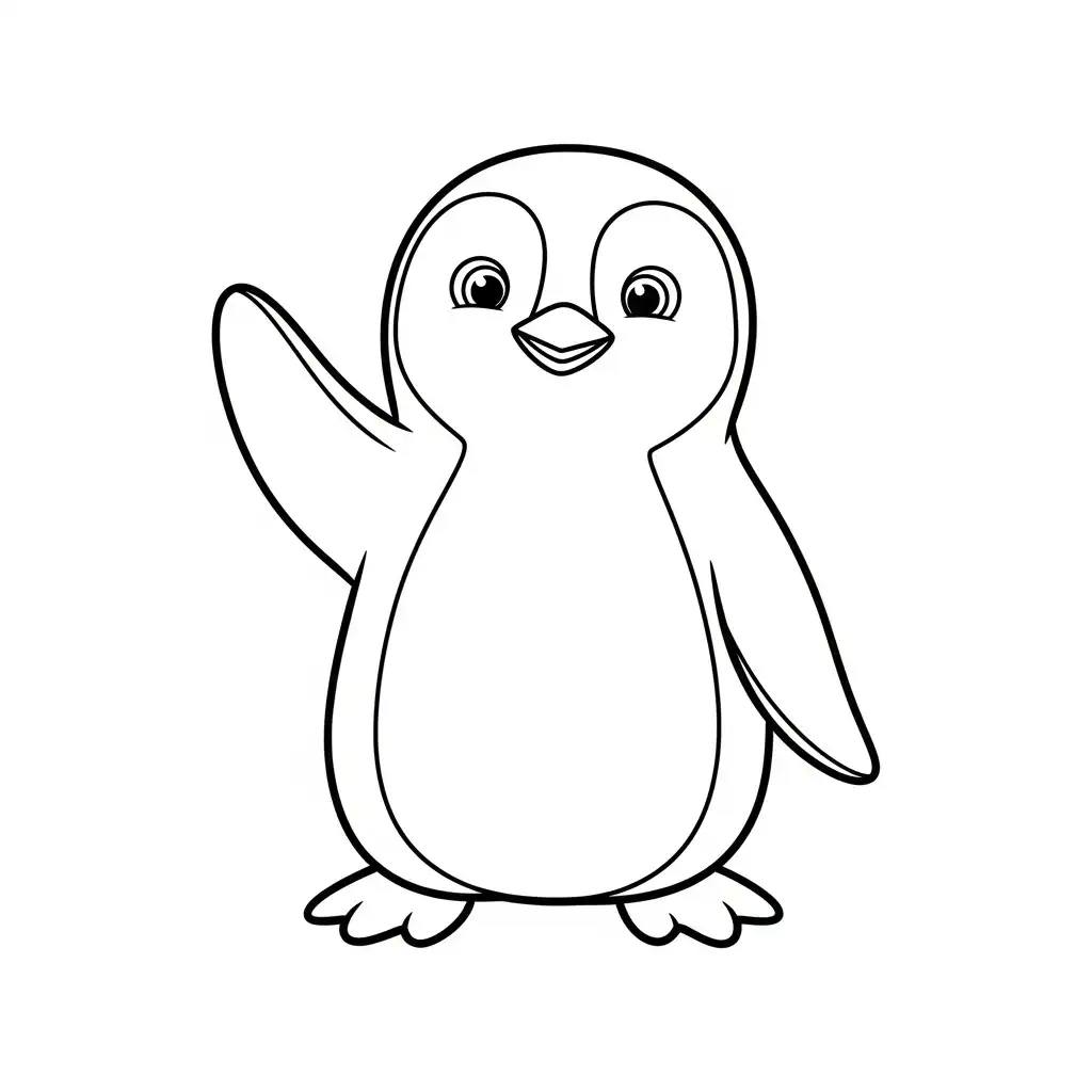 imprimir Pingüino para colorear gratis