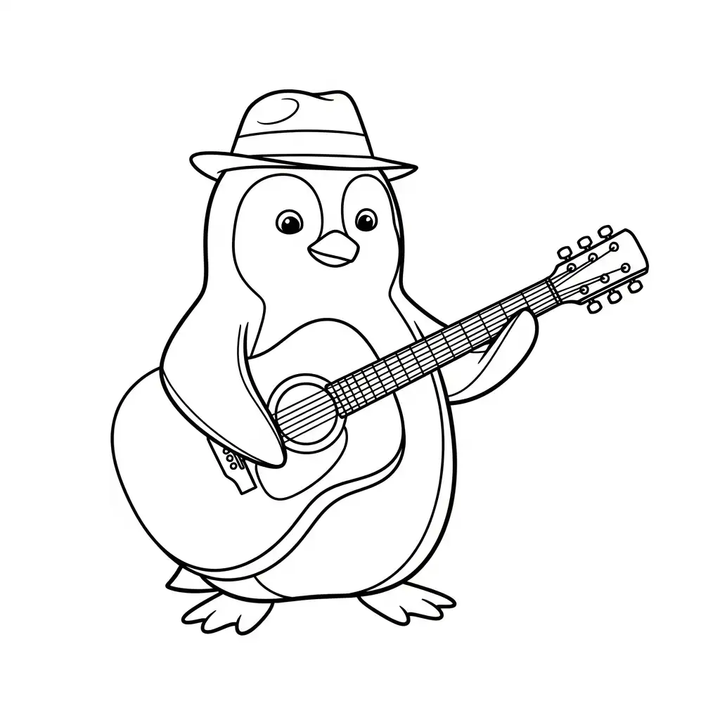 Pingüino para colorear para imprimir a4