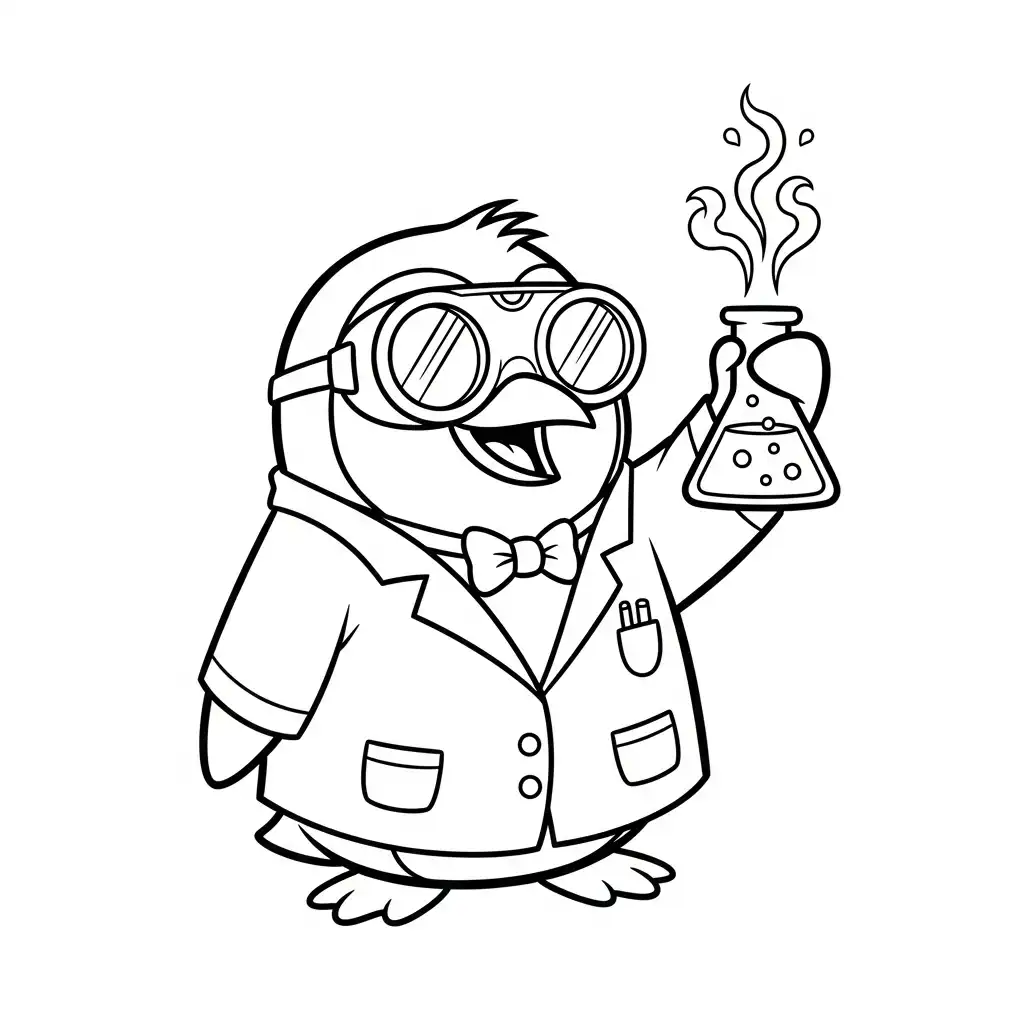 Pingüino para colorear para niño de 2 años 1