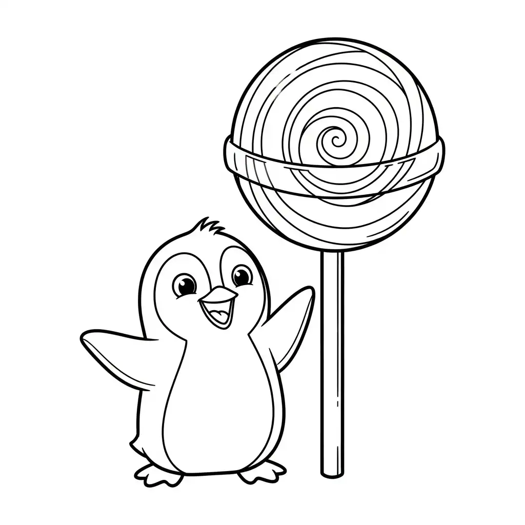 imprimir Pingüino para colorear 1