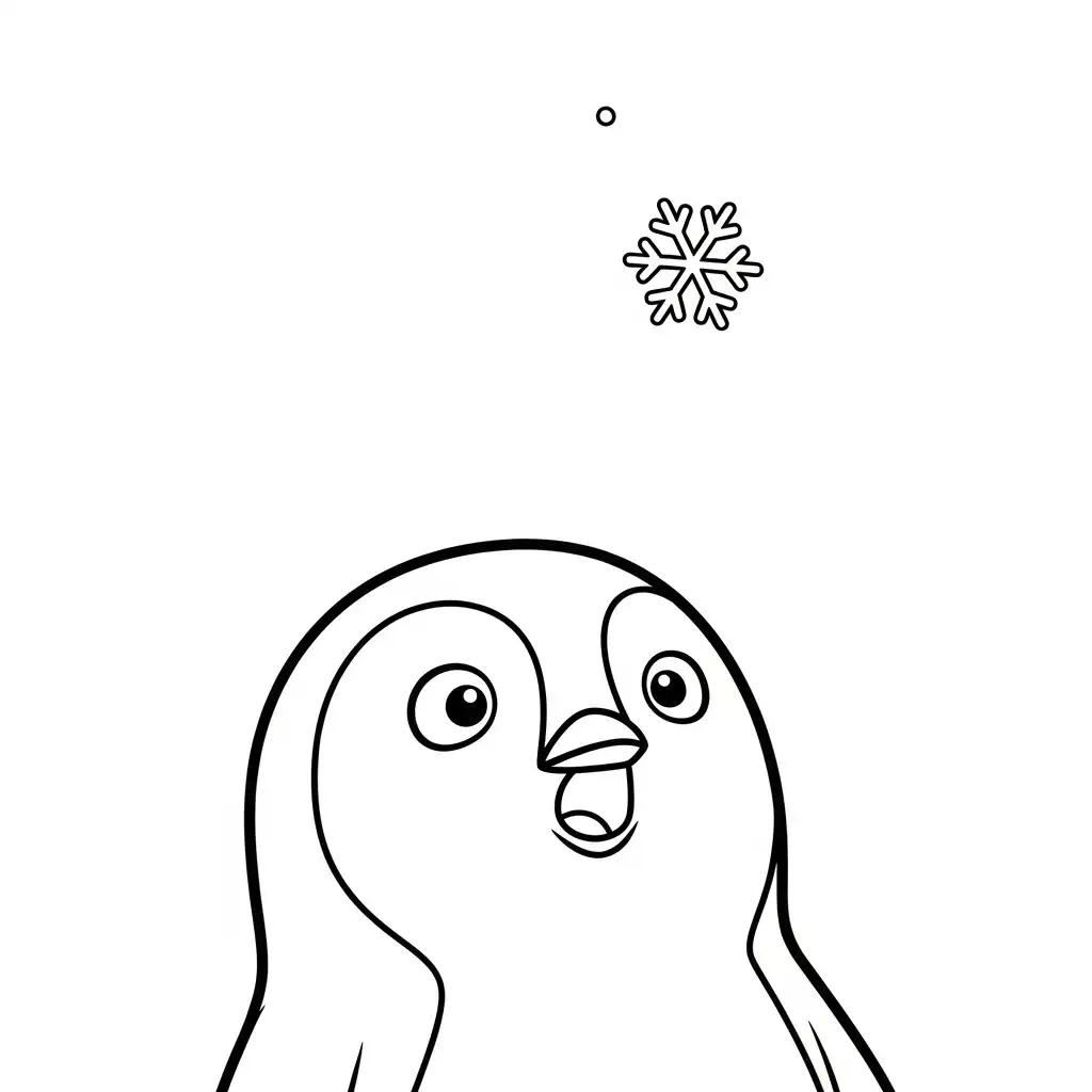 Pingüino para colorear para niño