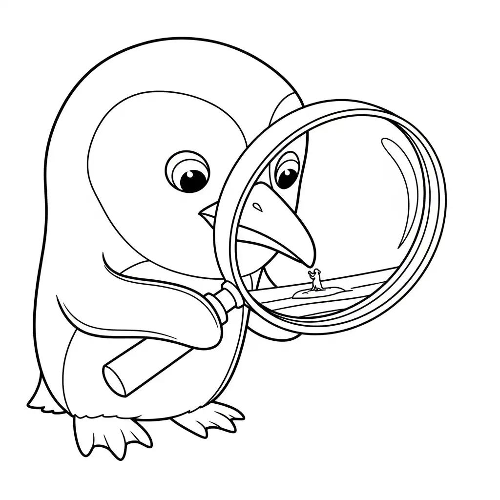 Pingüino para colorear gratis para imprimir