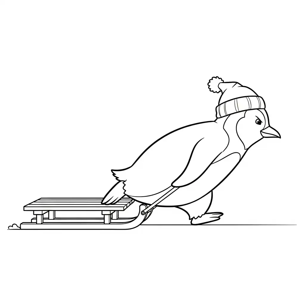 Pingüino para colorear en línea