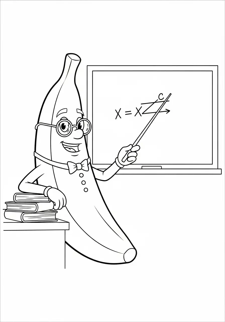 Plátanos para colorear para imprimir para niño de 4 años