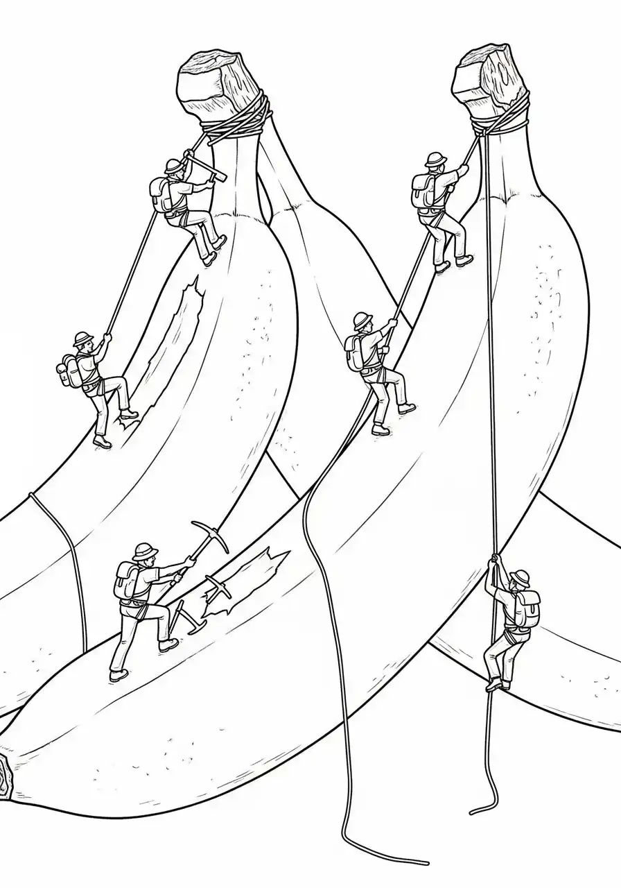 Plátanos para colorear para niño de 10 años 2