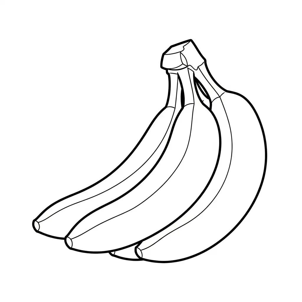 Plátanos para colorear para imprimir gratis 1