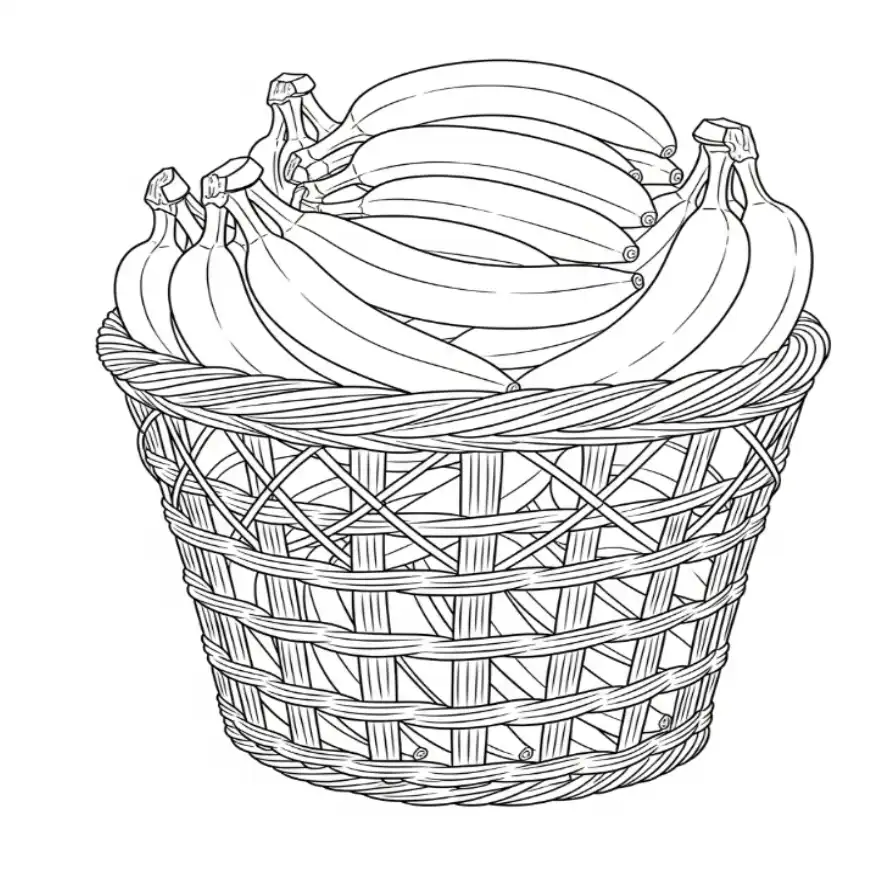 Plátanos para colorear para imprimir para niño de 6 años 1