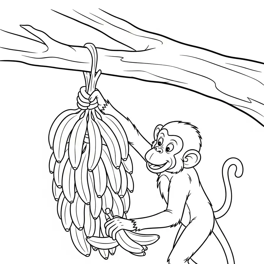 Plátanos para colorear para imprimir pdf gratis