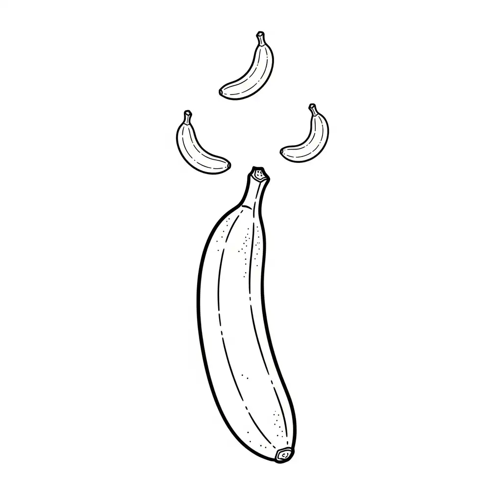 Plátanos para colorear para imprimir para niño de 4 años 1